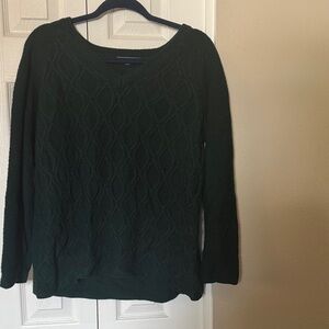 89th & Madison Dark Green Cable Knit Sweater